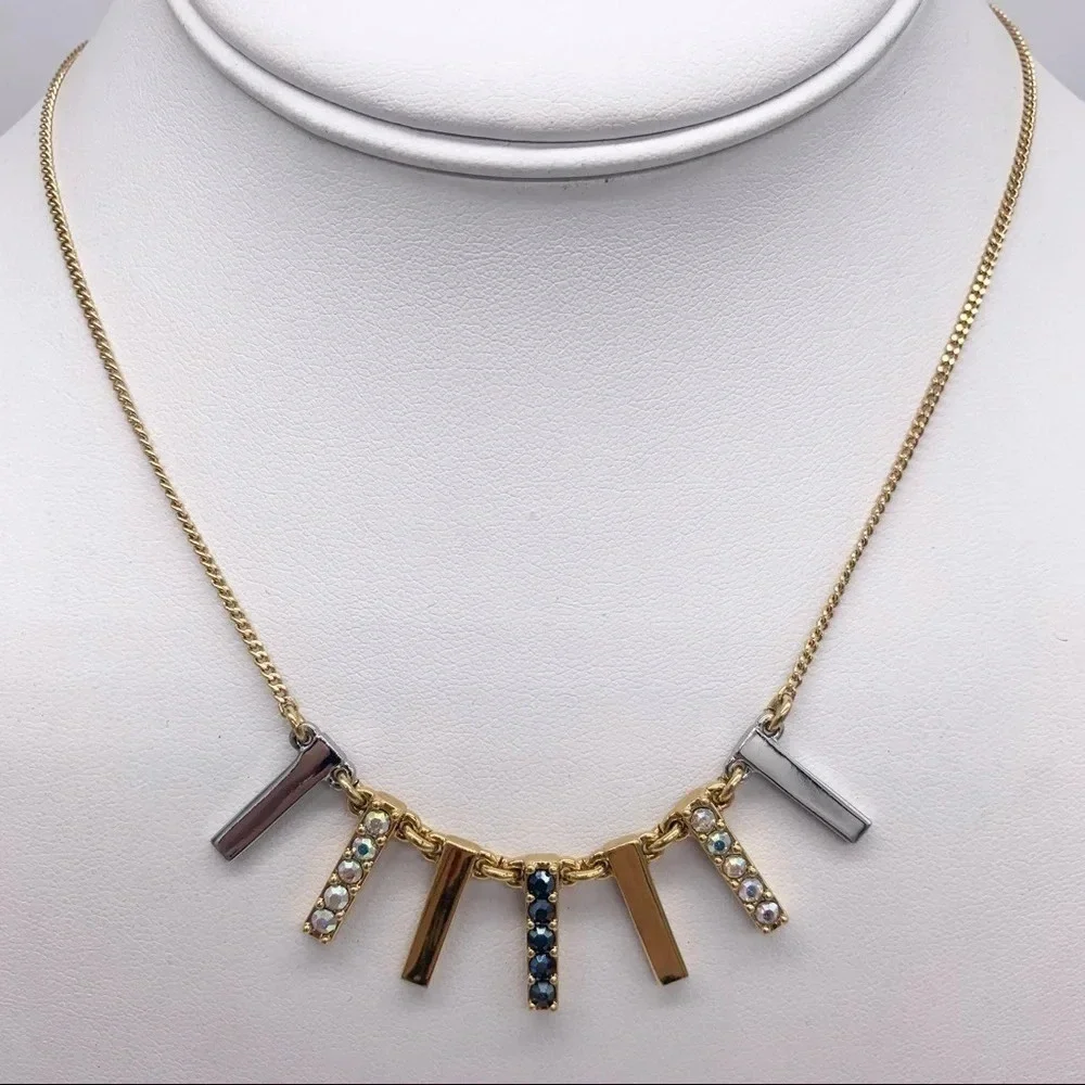 J. Crew Jeweled Bars Necklace